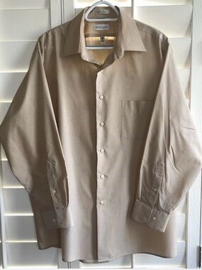 Van Heusen Men’s Long-Sleeve Dress Shirt - Beige